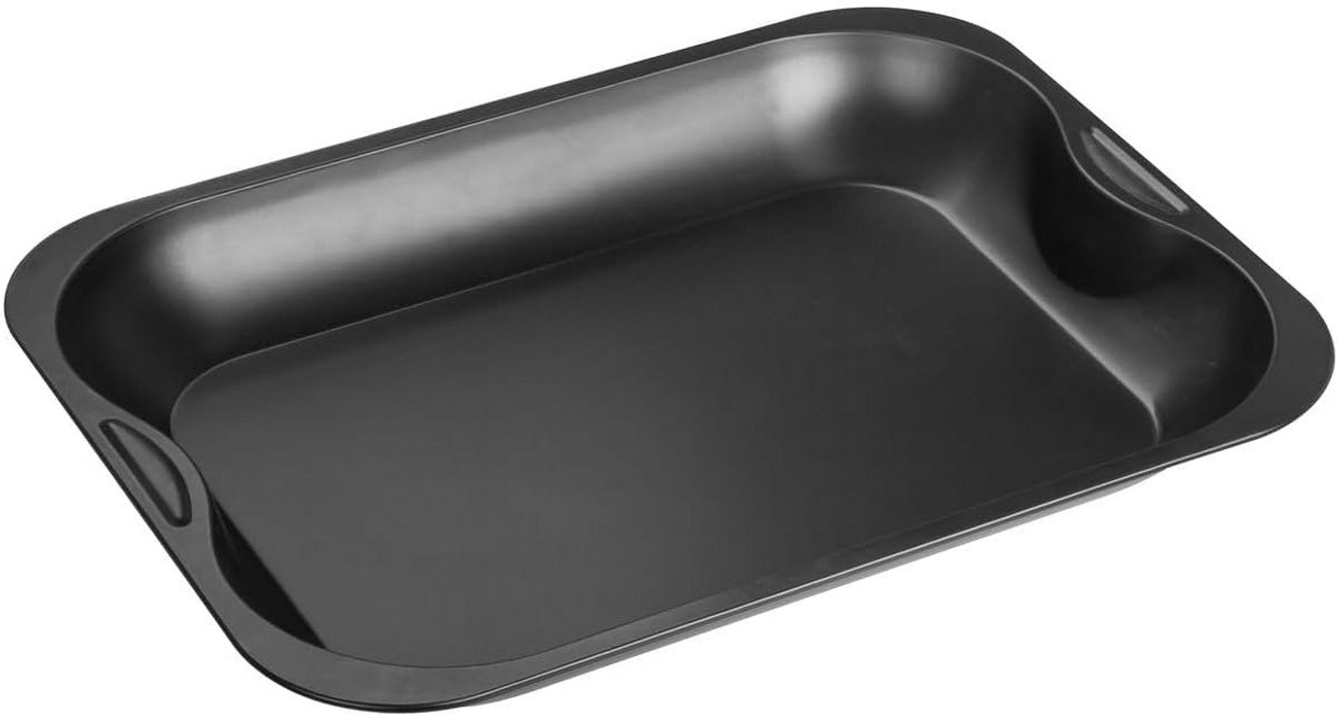 Ovenvaste Schaal Rechthoekig 40 x 30 cm met Ilaflon Anti-aanbaklaag Zwart