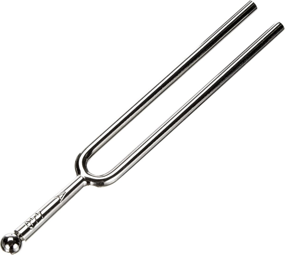 Ronde stemvork 440 Hz, 10,5 cm, hoogwaardige roestvrijstalen stemvork met houten handvat, gemaakt in Duitsland