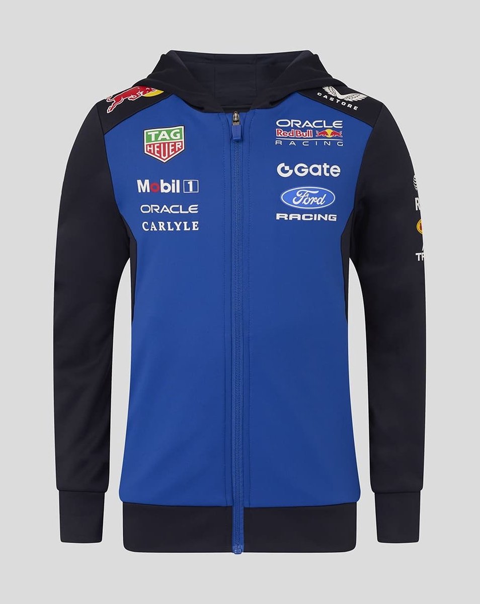 Red Bull Racing Teamline Kids Hoody met Rits 2026 Maat JS (128-134) - Max Verstappen - Isack Hadjar