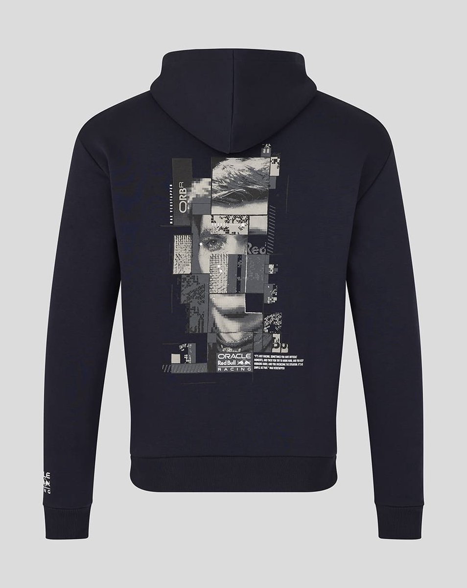 Max Verstappen Graphic Pixel Back Hoody Blauw 2026 Maat 4XL