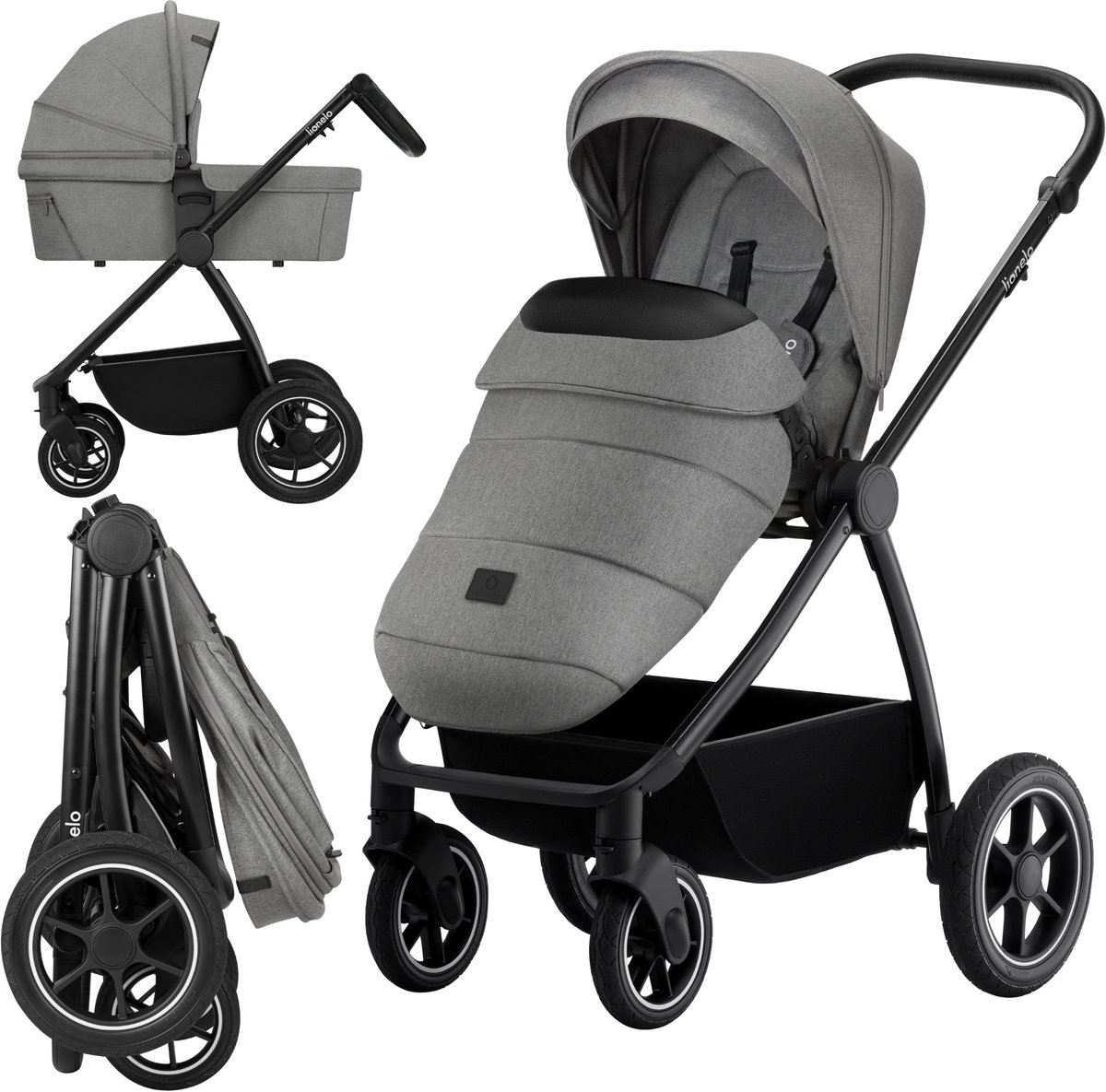 Lionelo Meril 2-in-1 Kinderwagen met All-Terrain Wielen - Lionelo - €299,99