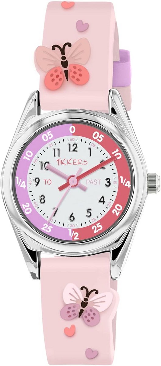 Kinderhorloge Analoge Quartz Roze Siliconen Band Voor Meisjes