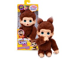 Little Live Pets - My Baby Monkey minis 'Chikki Cherry' baby-aapje - Interactieve pluchen knuffel