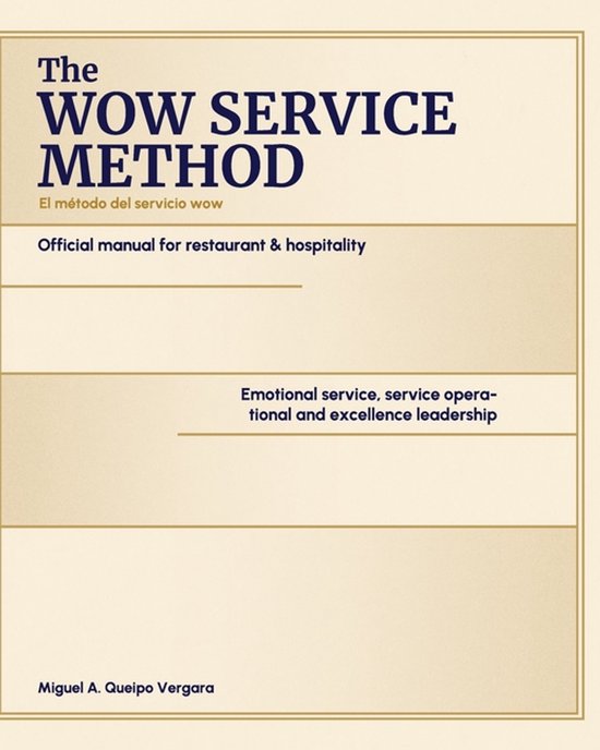 WOW SERVICE METHOD(TM) Official Manual for Restaurants & Hos ... - cover