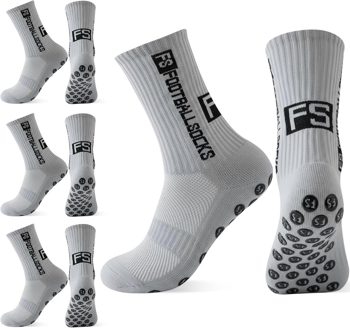 3 Paar Antislip Sportsokken - Ademend & Comfortabel voor Voetbal, Hardlopen en Fitness - Maat 39-46