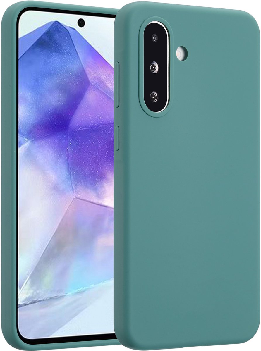 Accezz Hoesje - Geschikt voor Samsung Galaxy A56 (5G) / A36 - Liquid Silicone Backcover - Groen