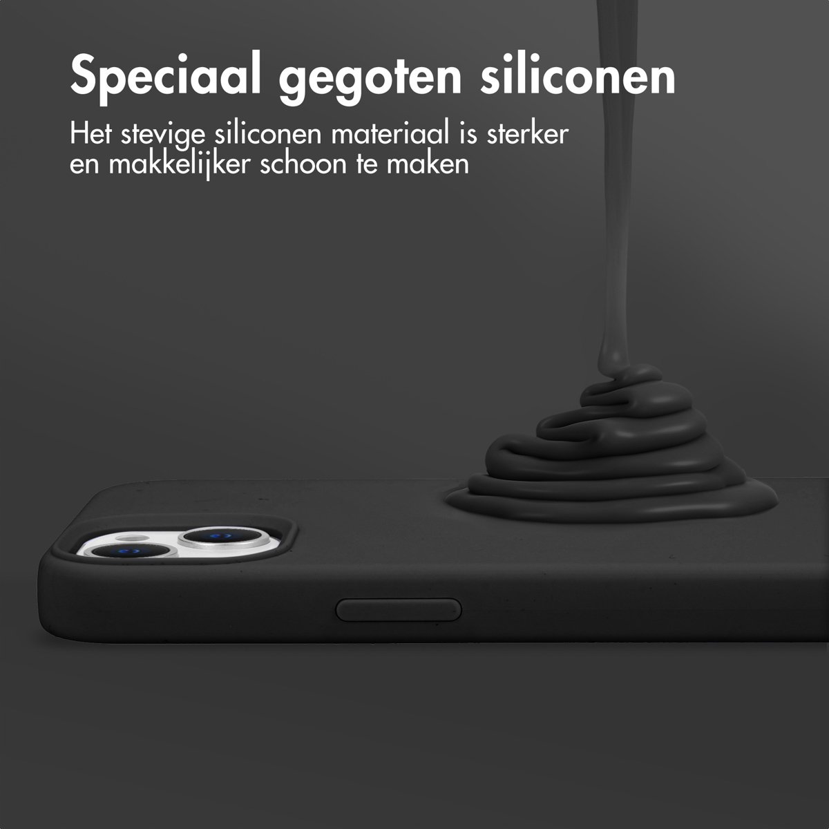iPhone 8 hoesje - iPhone 7 hoesje - iPhone SE 2020 hoesje - hoesje iPhone SE 2020 - hoesje iPhone 8 - hoesje iPhone 7 - Siliconen hoesje - Zwart - Accezz Liquid Silicone Backcover