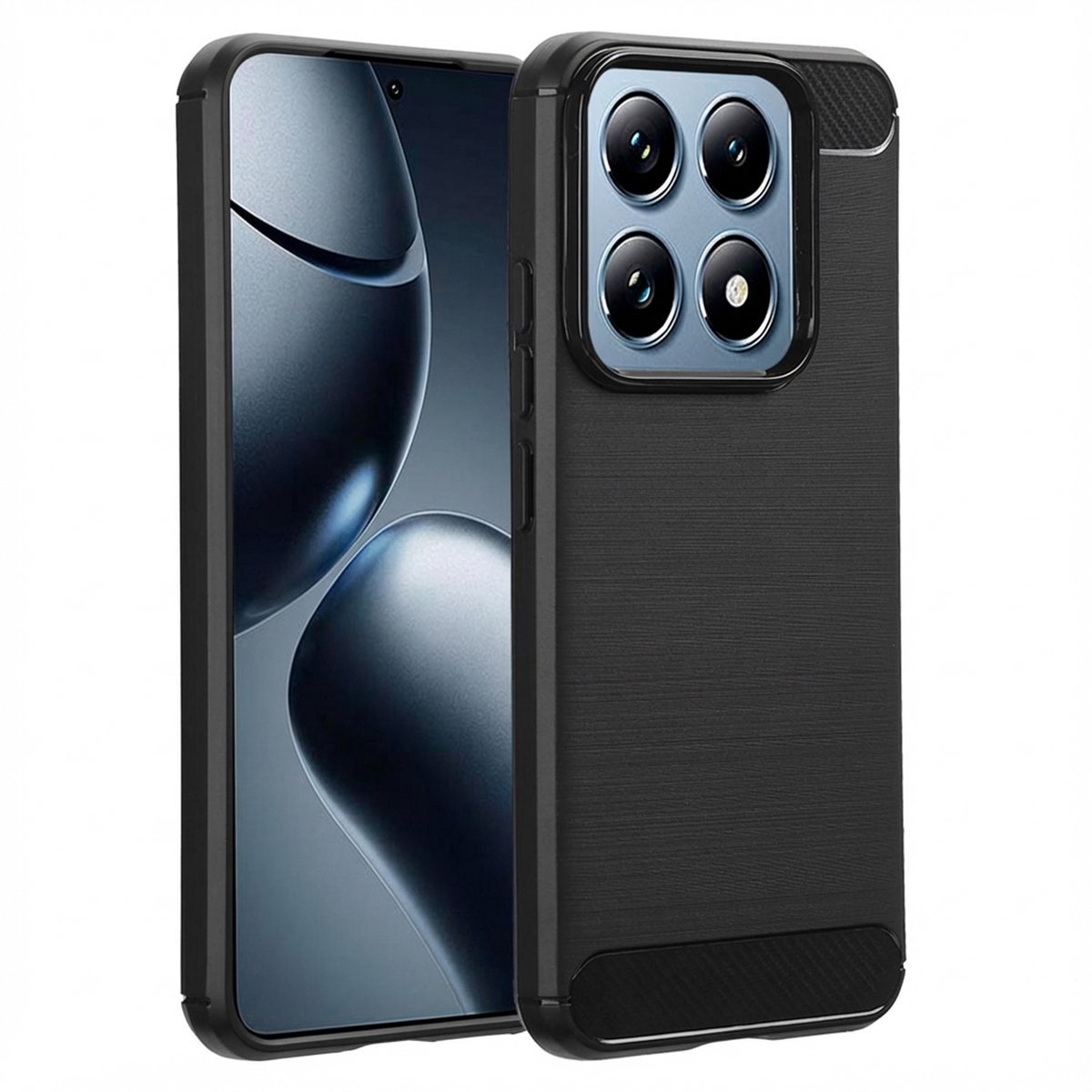 imoshion Hoesje - Geschikt voor Xiaomi 14 - Brushed Backcover - Zwart