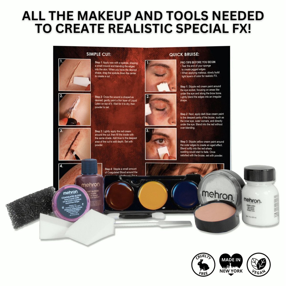 Mehron - Schmink en Grime - Special FX Mini-Pro Makeup Kit