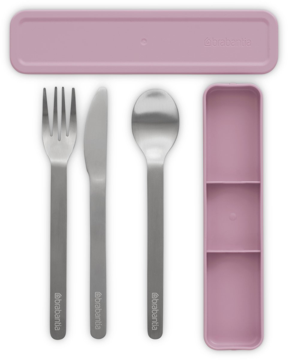 Brabantia Make & Take Bestekset - To Go - 3-delig - Lilac Pink