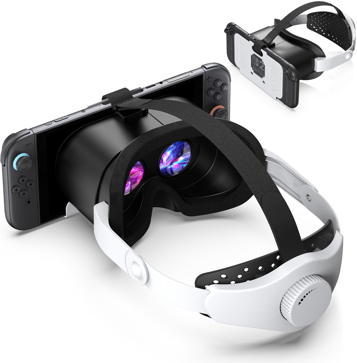 Namajunas - VR-bril geschikt voor Nintendo Switch 2 - Switch 2 Virtual Reality VR-bril met verstelbare HD-lenzen en comfortabele hoofdband - 3D VR (Virtuele Realiteit) - Headset Games Accessoire Set - Switch VR Labo-bril Bril