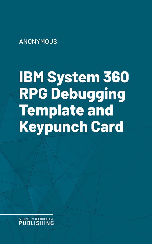 IBM System 360 RPG Debugging Template and Keypunch Card - cover