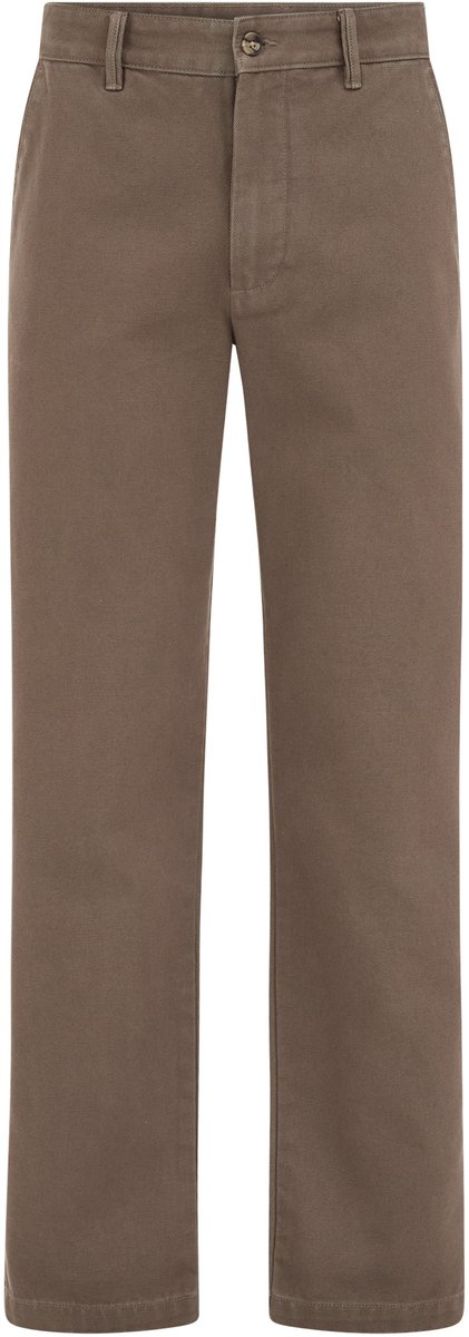 WE Fashion Heren regular fit chino met structuur