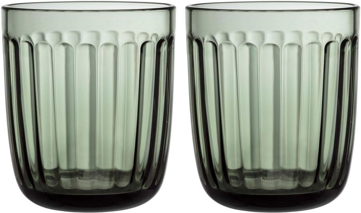Set van 2 zilverkleurige glazen