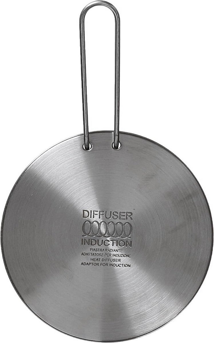 Warmteverdeler en adapter voor inductiekookplaten, 12 cm diameter, drielaags metaal