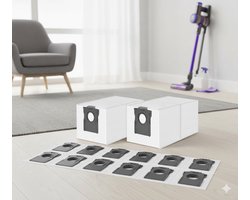 12 Stuks Stofzuigerzakken gescht voor Dreame L20/X40/X50 Ultra Complete, L10s/L10/L40s/L10s Pro/L40/L50 Ultra, voor Mova E30/P50 Pro Ultra Stofzuiger, 3,2 Stofzuigerzakken met Grote Capaciteit