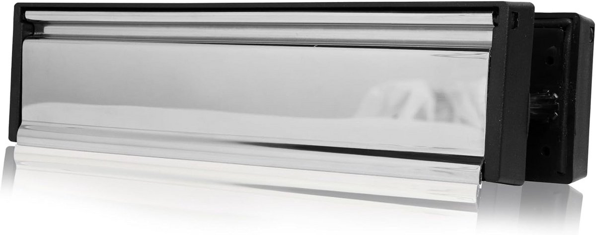 Insteekbrievenbus 10 Inch - Gepolijst Chroom - Tochtstrips en Anti-inbraak