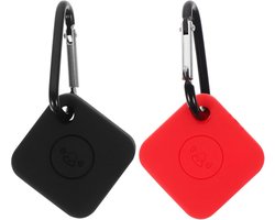 Siliconen hoesje voor Tile Mate Pro - 2 stuks - rood/zwart