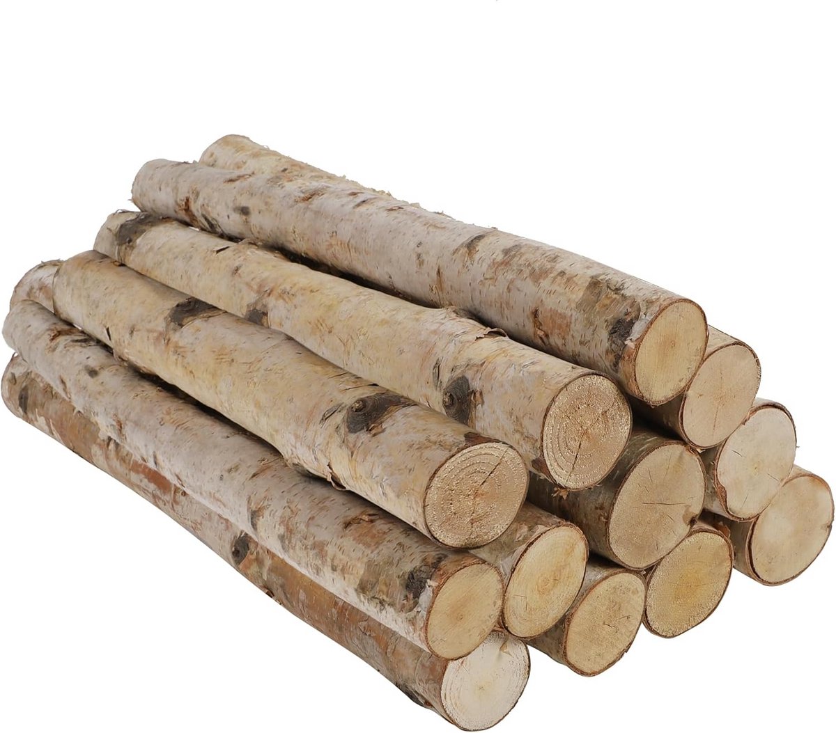 Decoratieve berkenstammen - Houten takken - Haard decoreren - Natuurlijke uitstraling - 10 stuks 40 cm - Wit