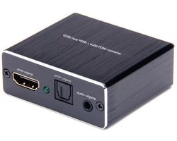GELLDG HDMI-audiosplitter - HDMI-audio-extractor - 4K HDMI optische splitter - Adapter - Toslink SPDIF 3,5 mm stereo L/R audio-uitgang - Ondersteunt 5.1 HDCP, 3D 1080P, Dolby Digital DTS en PCM