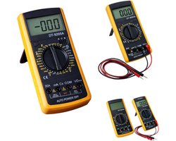 Professionele Digitale Multimeter Inclusief Stroomkabels en Batterij - Spanningsmeter
