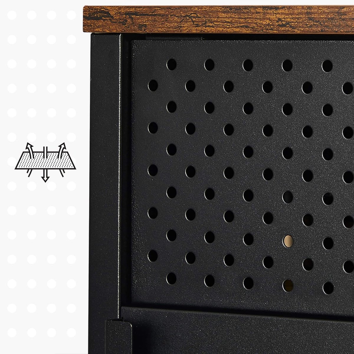 Vintage TV-meubel Lowboard 120 cm - 120 cm 3 Verstelbare Planken, - Medahomestore
