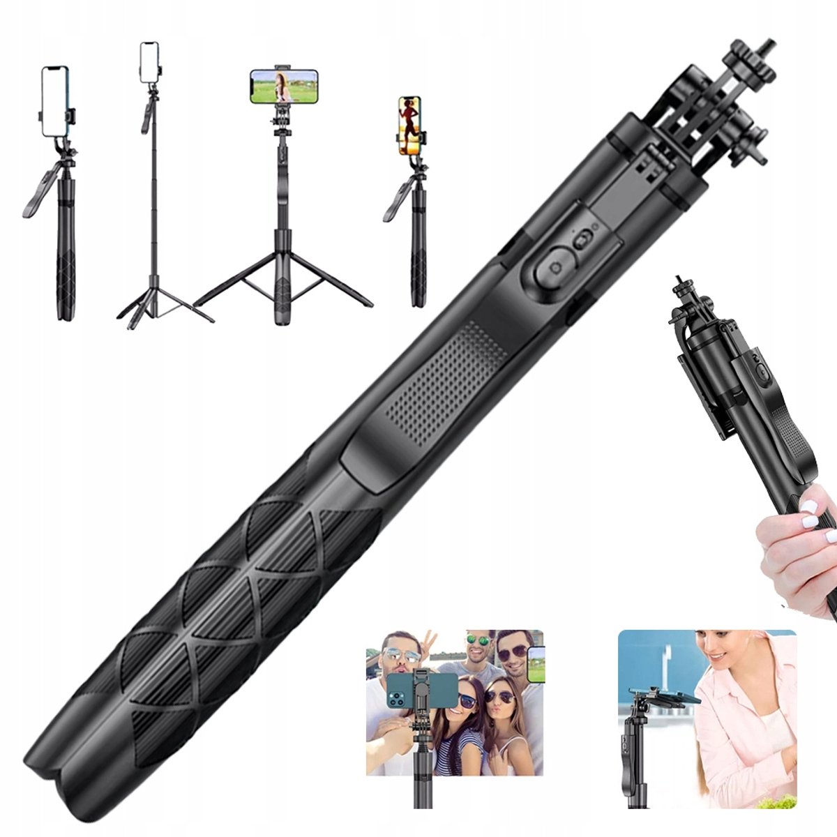 Selfie Stick Statief met Bluetooth & Uitschuifbaar Aluminium