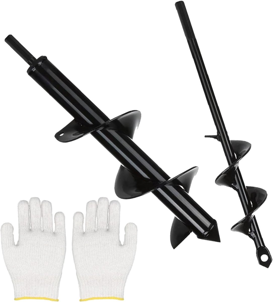 Garden Drill - Earth Drill - Snail Spiral Drill - Plant Drill - Cordless Screwdriver - 8 x 30 cm - Zwart - Voor Planten en Boren