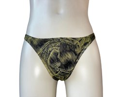 LekkerStout All-Day String - Geel/Zwart - Sexy Herenondergoed | M | ( LS097 )