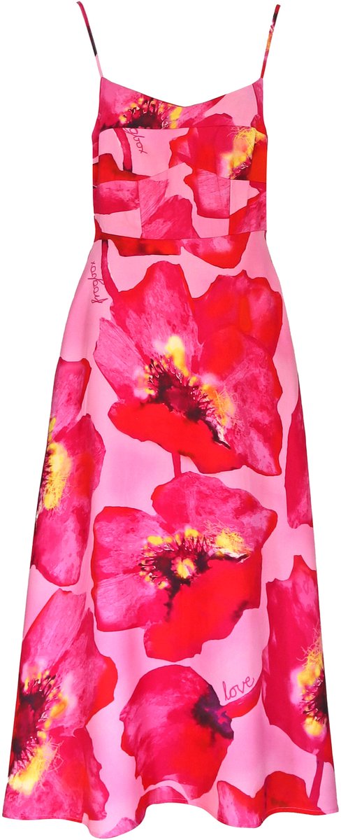 Frogbox - roze midi jurk - maat 36