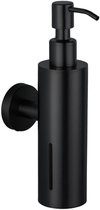 Zeepdispenser Zwart - 250ml - Zeeppompje - Zeeppomp - Wandmontage - Hangend - RVS