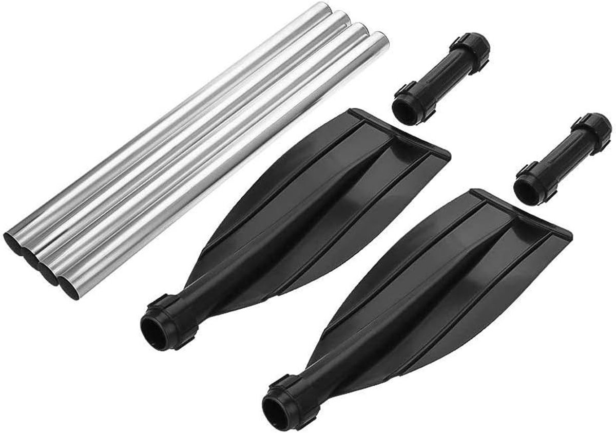 Double Paddle - 2 Pcs Kayak Paddle - Afneembare Paddle met Aluminium Legering Ribbelvleugels voor Opblaasboot - Kano - Roeiboot