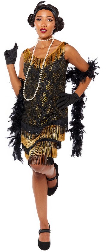 Robe Charleston en dentelle Amscan - Costume Gatsby des années 1920 pour femme, taille S