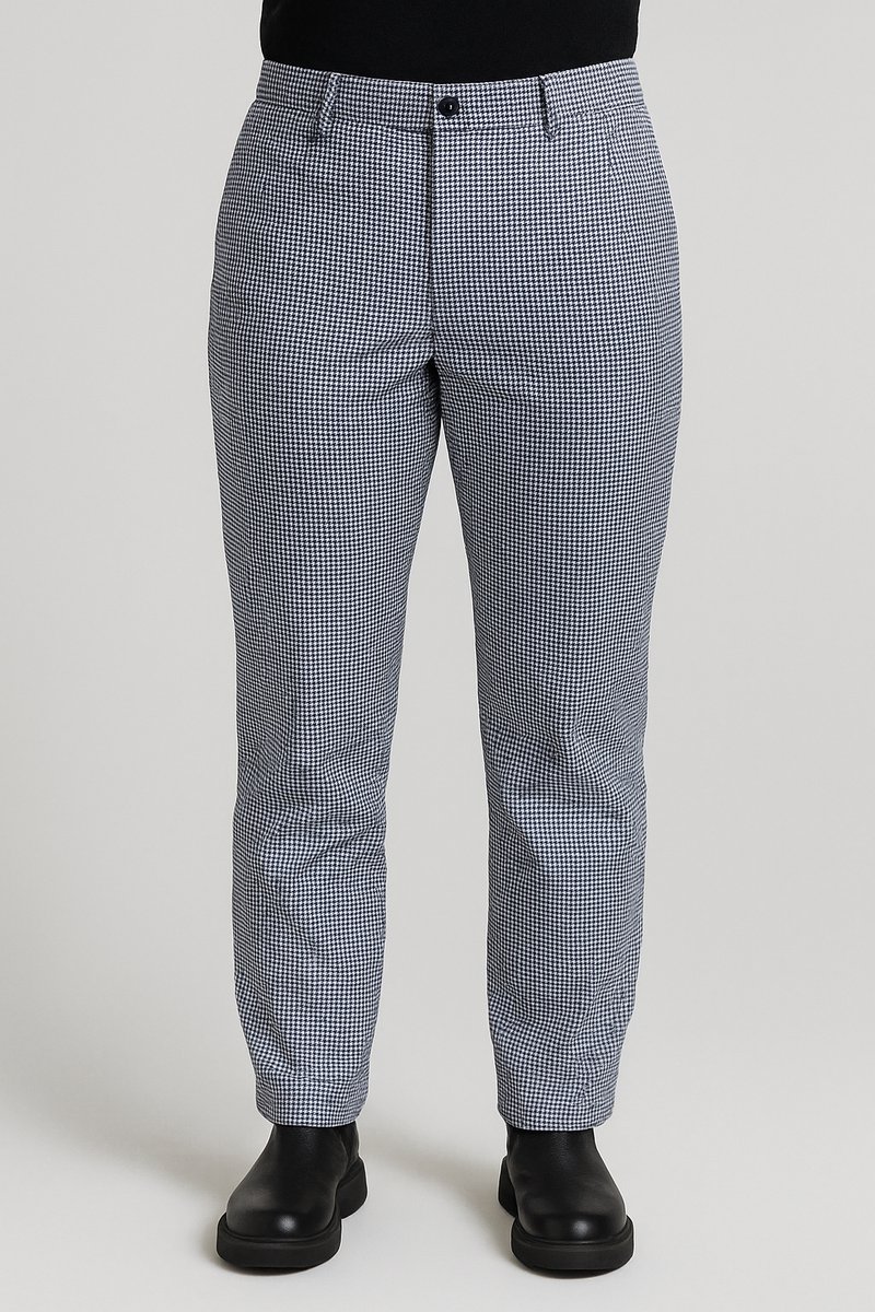 De Berkel Koksbroek – Blauw/Wit Ruit – Maat 44