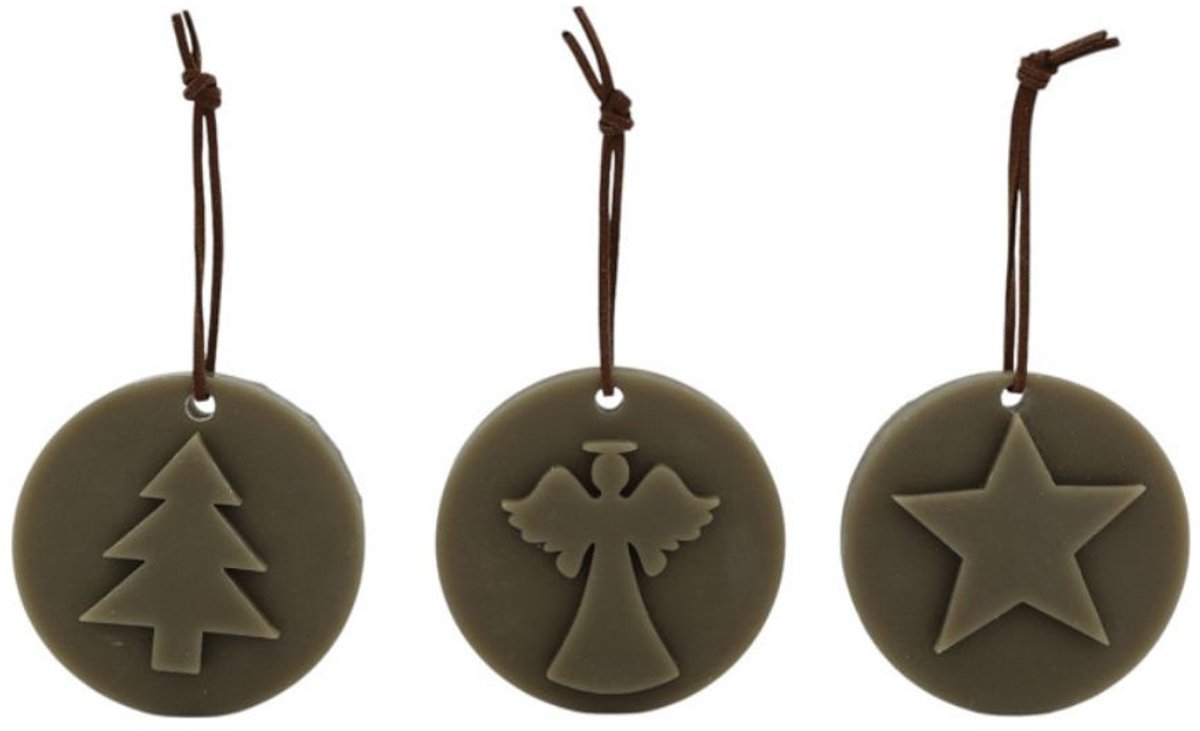 Home Society Geurende wax Ornamenten Christmas Taupe