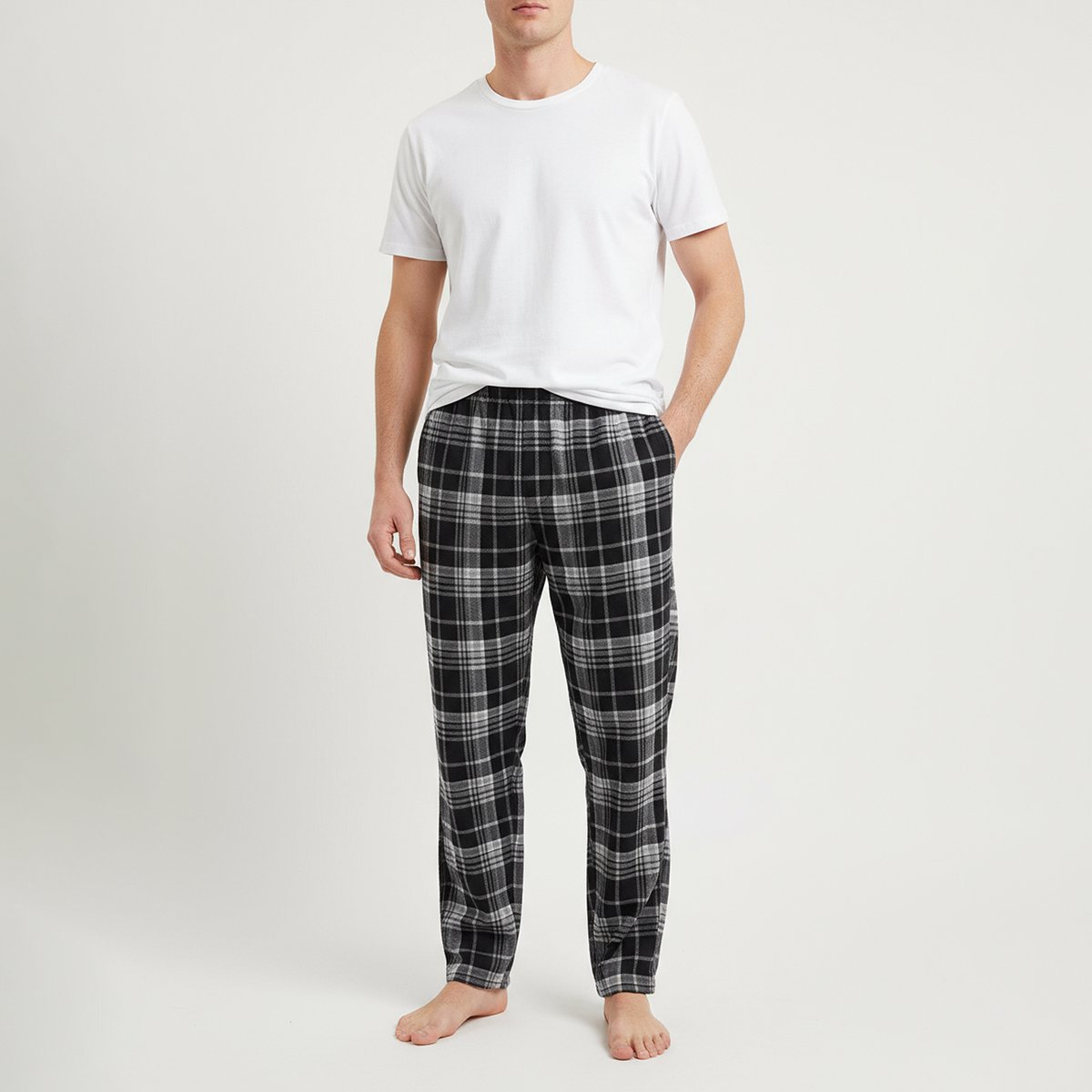 GIANVAGLIA® Basic Heren Pyjamabroek 751 - Maat - XL - Zwart
