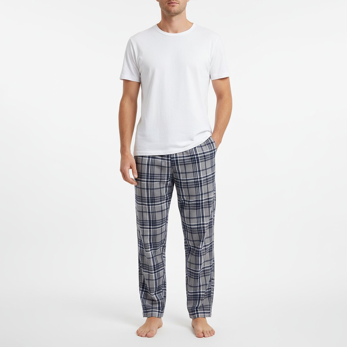 GIANVAGLIA® Basic Heren Pyjamabroek 751 - Maat - XL - Grijs