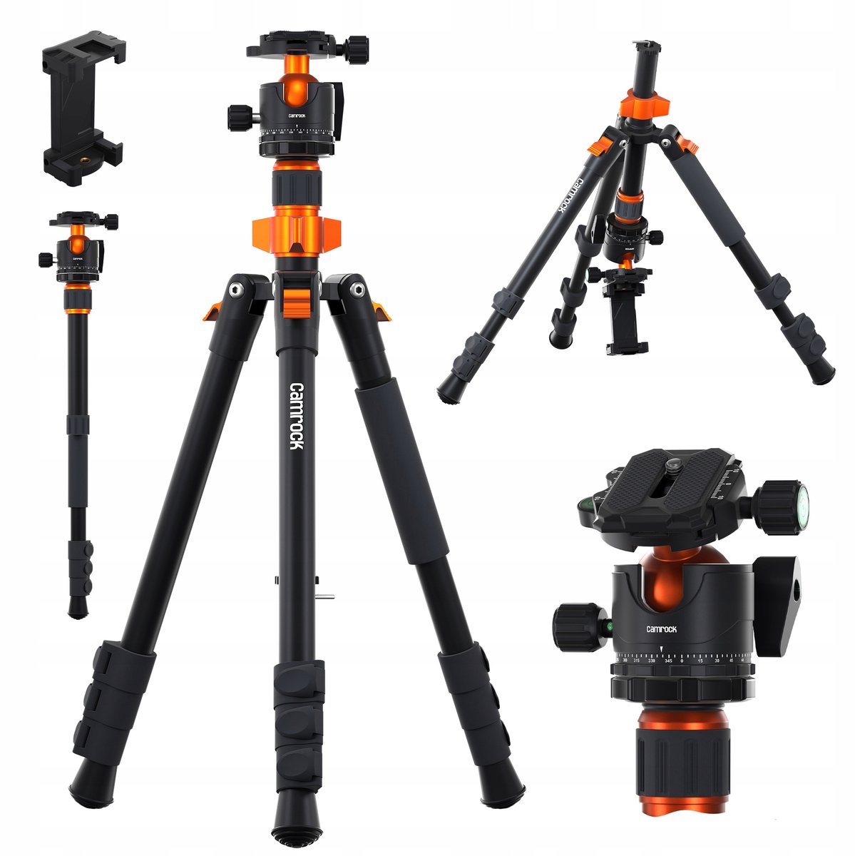 Camrock Wanderer T42 Statief met AL-4AS Balhoofd - Lichtgewicht & Stabiel