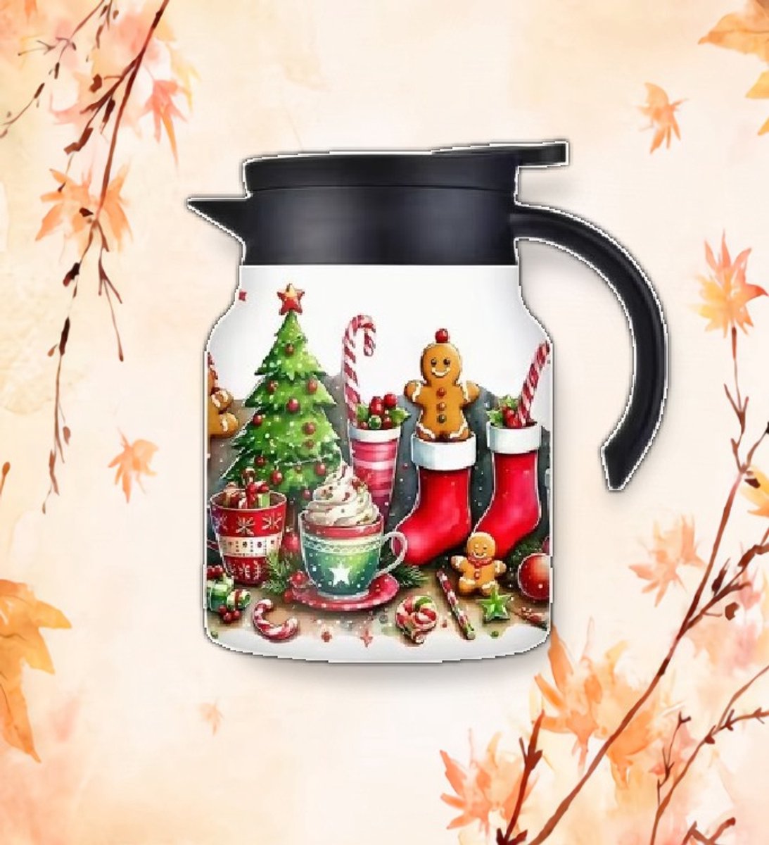 Theepot - thermos - theepot met filter - thermoskan - koffie - theekan - kerst