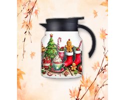 Theepot - thermos - theepot met filter - thermoskan - koffie - theekan - kerst