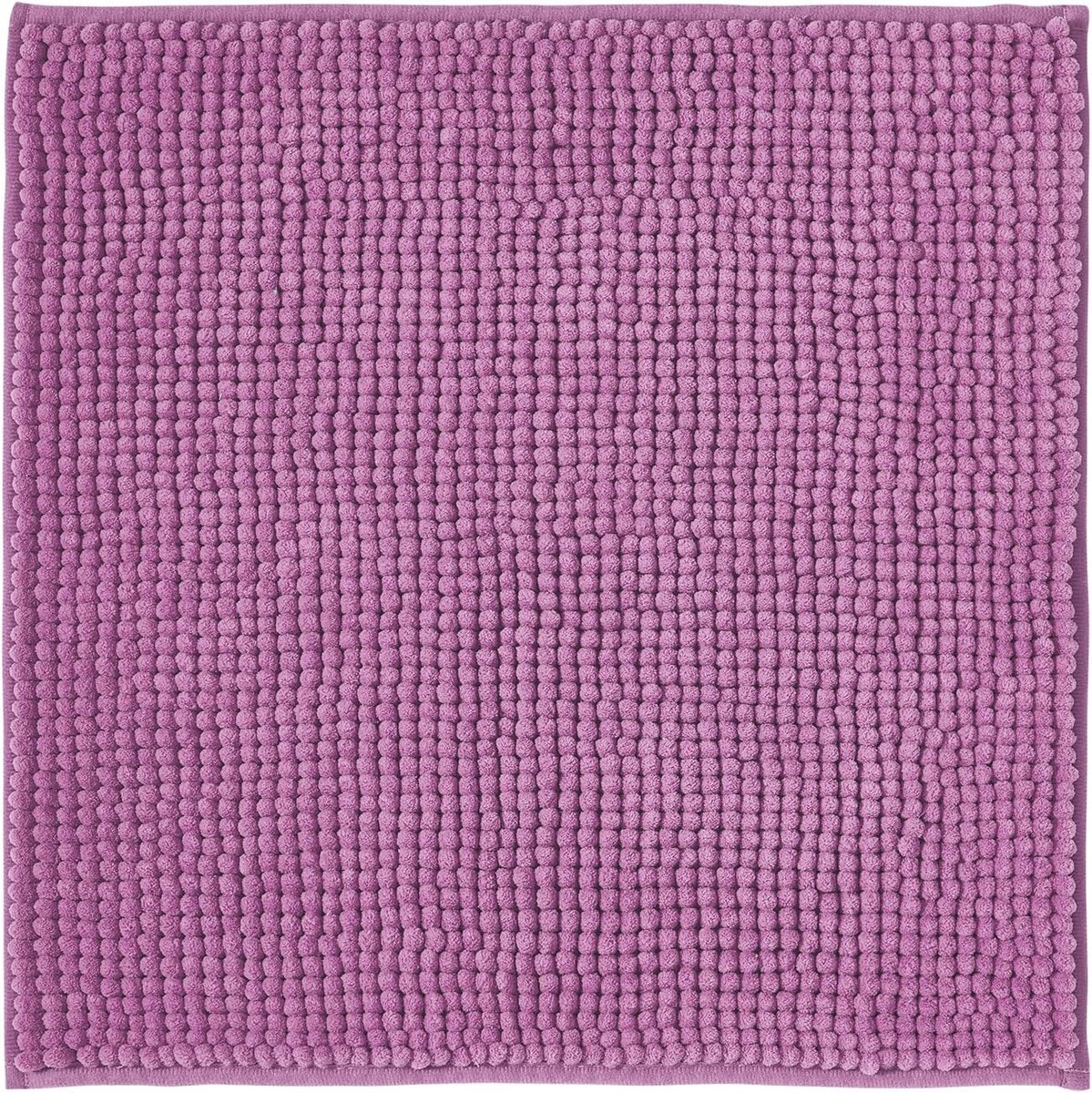 Badmat - 45 x 45 cm (Vierkant) - Polyester - Glad geweven - Anti-Slip - Super absorberend - machinewasbaar - Kleur : Paars