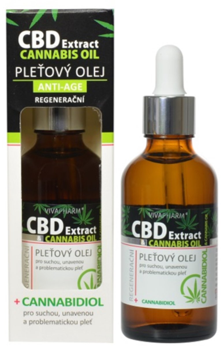 CBD huidolie met Cannabidiol: CBD helpt huidveroudering te vertragen, rimpels te verzachten en een slappe huid te verstevigen.