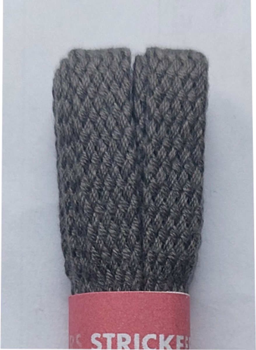 Strickers Veter - Grijs - Plat - Lengte 90 cm - Breedte 7 mm - Schoenveter