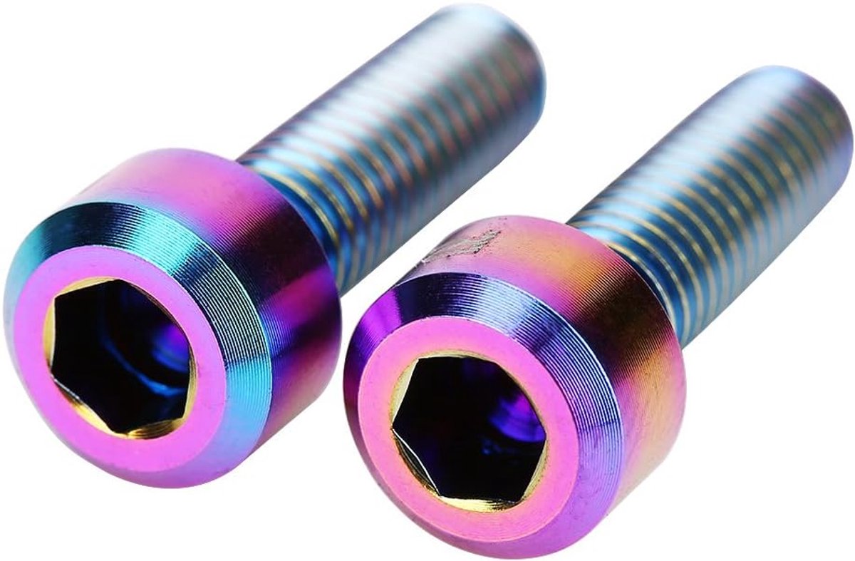 Bicycle Stem Screw - M5 x 16mm Alloy Bicycle Stem Bolts - 6PCs Multicolor