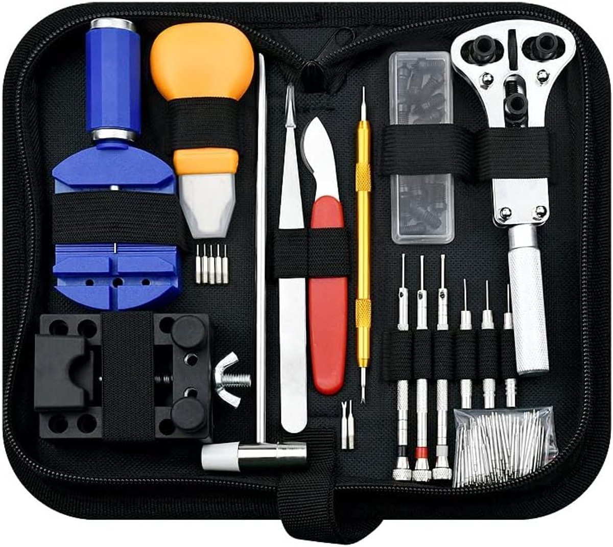 147-delige Horloge Reparatie Gereedschapset - Veerpinnen - Horloge Onderhoud Kits - Achterdeksel Open Tools