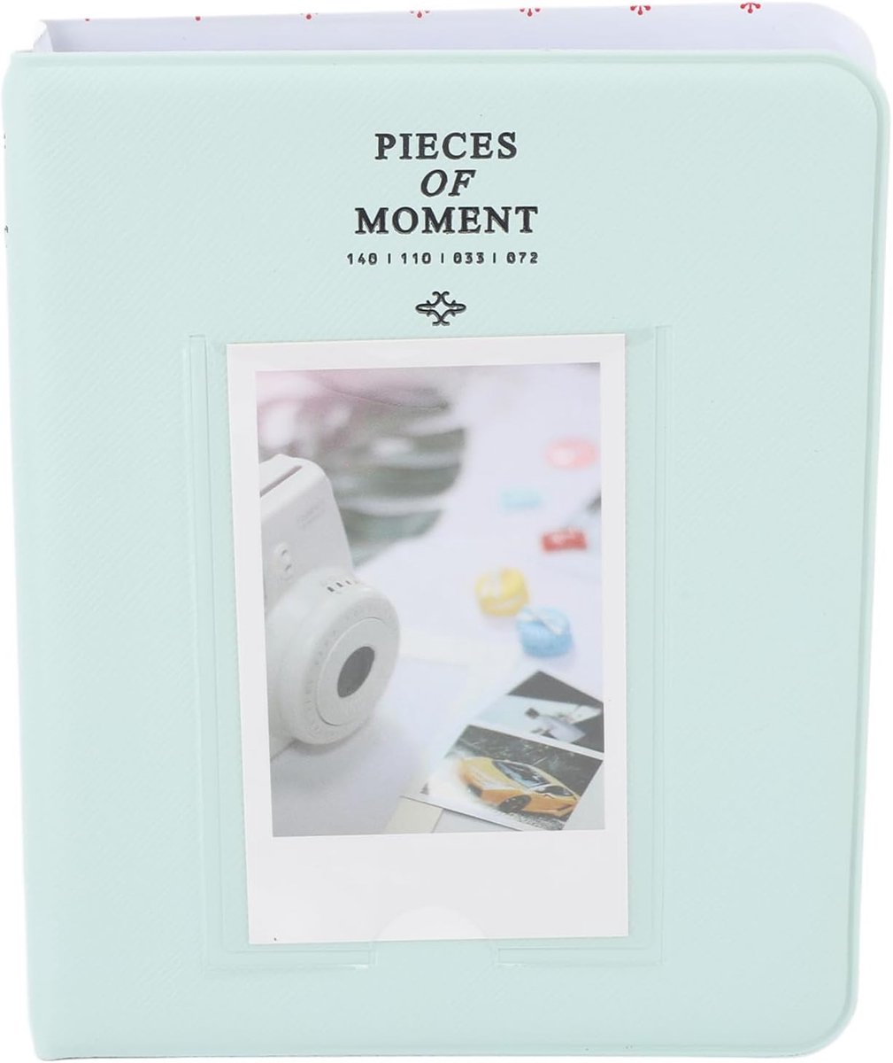 Instant Camera Photo Album - Hoog Transparante 64 Compartimenten PU Leer Rhombus Film Kaart Album (Groen)