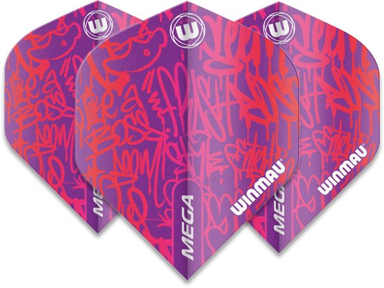 Winmau Mega Standard Graphic Pink - Dart Flights
