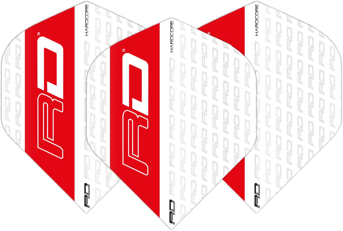 Red Dragon Hardcore XT White Red - Dart Flights