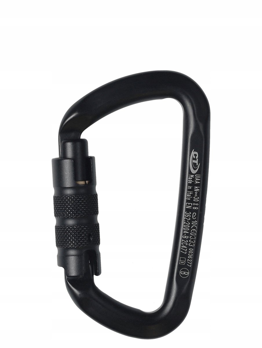 Climbing Technology D-Shape CF TG TRplex Karabiner Zwart