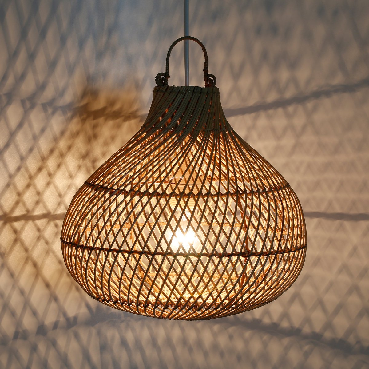 Lamp – Woonkamer – Rotan – Hanglamp – Lampenkap – Kinderkamer – Boho